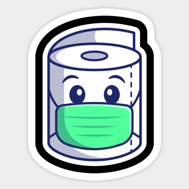 Cute toilet paper roll cartoon Sticker by Catalyst Labs